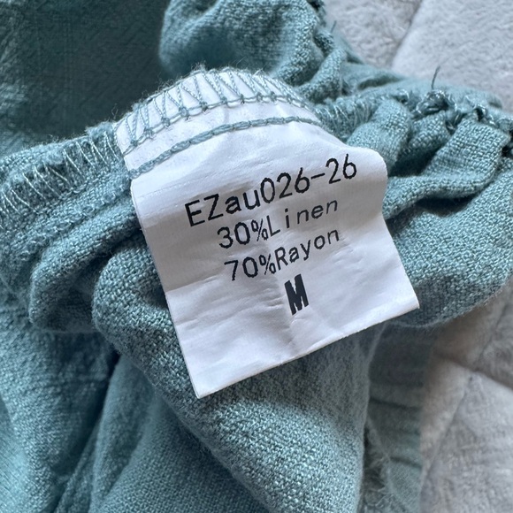 Automet Women's 2 piece Lake Green Shorts and Crop Top Set - Picture 9 of 13